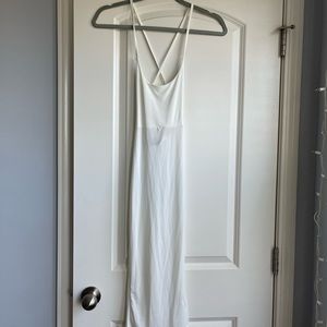 Boohoo petite midi bodycon open back dress